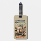 アフリカの野生動物が象のボディガードを引き裂いた ラゲッジタグ (裏面縦)