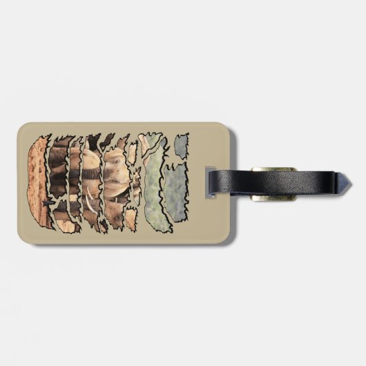 アフリカの野生動物が象のボディガードを引き裂いた ラゲッジタグ (裏面横)