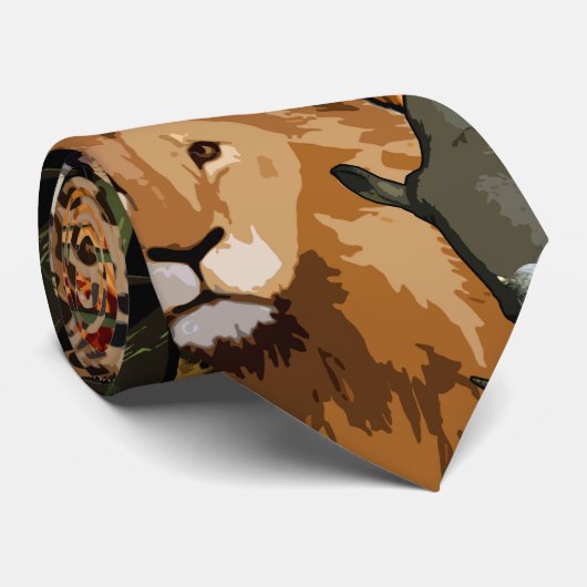 アフリカの野生動物のネックタイ ネクタイ (ロール)