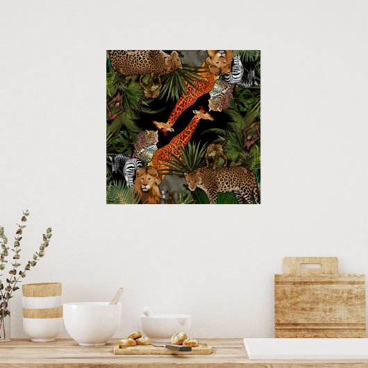 アフリカの野生動物のポスター ポスター (キッチン)