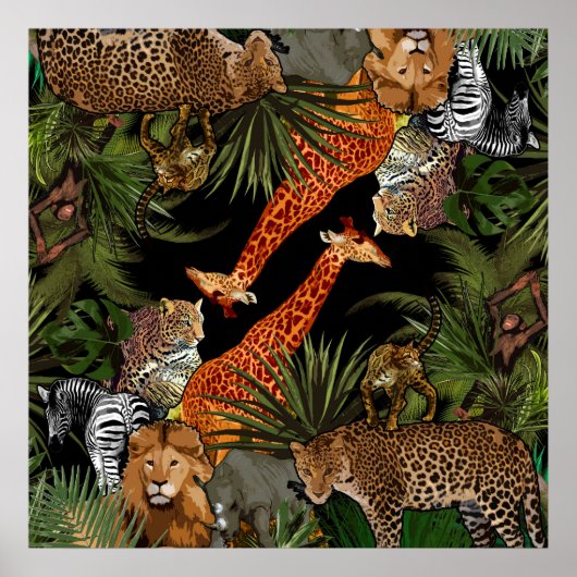 アフリカの野生動物のポスター ポスター (正面)