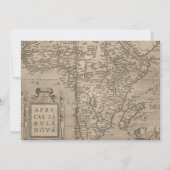 アフリカの野生動物の一匹のサファリの動物の写真1歳の誕生日 招待状 (裏面)