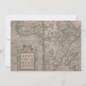 アフリカの野生動物の一匹のサファリの動物の写真1歳の誕生日 招待状 (裏面)