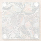 アフリカの野生動物の皮膚パターン ガラスコースター (裏面)