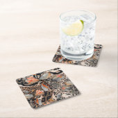 アフリカの野生動物の皮膚パターン スクエアペーパーコースター (インサイチュ)