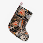 アフリカの野生動物の皮膚パターン スモールクリスマスストッキング (正面 (吊り時))