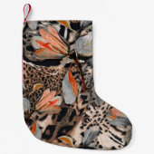 アフリカの野生動物の皮膚パターン スモールクリスマスストッキング (正面)