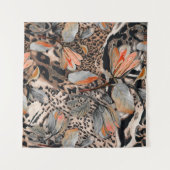 アフリカの野生動物の皮膚パターン タペストリー (正面(横))