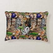 アフリカの野生動物サバンナ アクセントクッション (裏面)