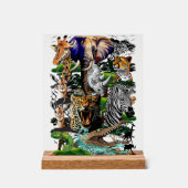 アフリカの野生動物サバンナ アクリルサイン (正面)