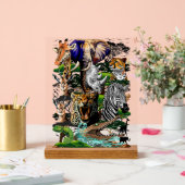 アフリカの野生動物サバンナ アクリルサイン (ウェディング)