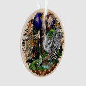 アフリカの野生動物サバンナ オーナメント (正面)