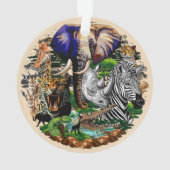 アフリカの野生動物サバンナ オーナメント (裏面)