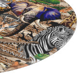 アフリカの野生動物サバンナ カッティングボード (角)