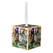 アフリカの野生動物サバンナ キューブオーナメント (裏面アングル)