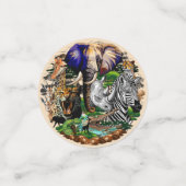 アフリカの野生動物サバンナ コンフェッティ (スモール正面)