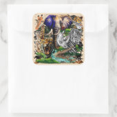 アフリカの野生動物サバンナ スクエアシール (バッグ)