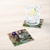 アフリカの野生動物サバンナ スクエアペーパーコースター (インサイチュ)