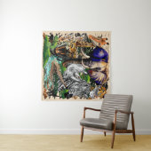 アフリカの野生動物サバンナ タペストリー (インサイチュ(横))