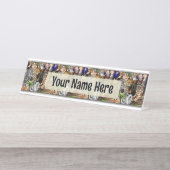 アフリカの野生動物サバンナ デスクネームプレート (正面)