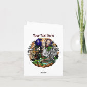 アフリカの野生動物サバンナ ノートカード (裏面)