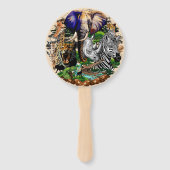 アフリカの野生動物サバンナ ハンドファン (裏面)