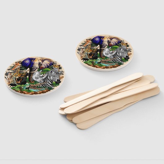 アフリカの野生動物サバンナ ハンドファン (組立なし)