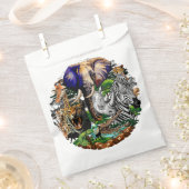 アフリカの野生動物サバンナ フェイバーバッグ (クリップ留めされた状態)