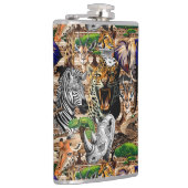 アフリカの野生動物サバンナ フラスク (右)