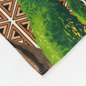 アフリカの野生動物サバンナ フリースブランケット (角)