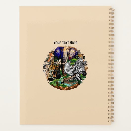 アフリカの野生動物サバンナ プランナー手帳 (裏面)