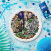 アフリカの野生動物サバンナ ペーパープレート (パーティー)