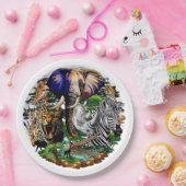 アフリカの野生動物サバンナ ペーパープレート (パーティー)