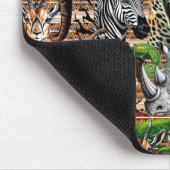 アフリカの野生動物サバンナ マウスパッド (コーナー)