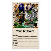 アフリカの野生動物サバンナ マグネット名刺 (正面縦)