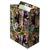 アフリカの野生動物サバンナ ミディアムペーパーバッグ (裏面アングル)