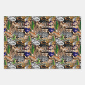 アフリカの野生動物サバンナ ラッピングペーパーシート (正面2)