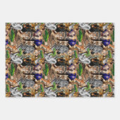 アフリカの野生動物サバンナ ラッピングペーパーシート (正面)