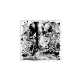 アフリカの野生動物サバンナ ラバースタンプ (インプリント)