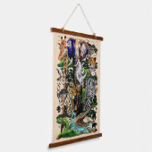 アフリカの野生動物サバンナ 吊り下げ型タペストリー (傾斜あり)