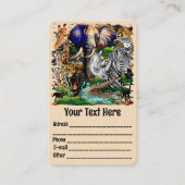 アフリカの野生動物サバンナ 名刺 (正面)