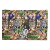 アフリカの野生動物サバンナ 枕カバー (裏面)