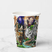 アフリカの野生動物サバンナ 紙コップ (裏面)