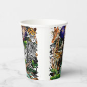 アフリカの野生動物サバンナ 紙コップ (右)