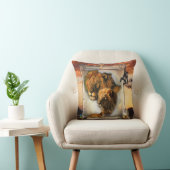 アフリカの野生動物ライオン クッション (椅子)