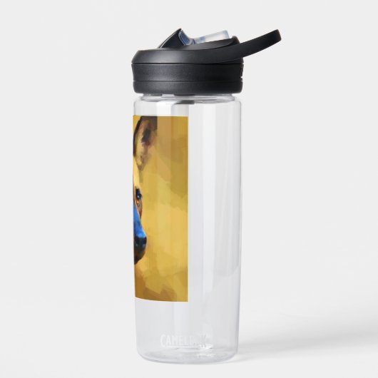 アフリカの野生犬の動物を愛する ウォーターボトル (左面)