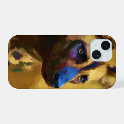 アフリカの野生犬の野生動物 iPhone 15ケース (裏面横)