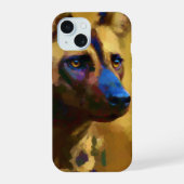 アフリカの野生犬の野生動物 iPhone 15ケース (裏面)