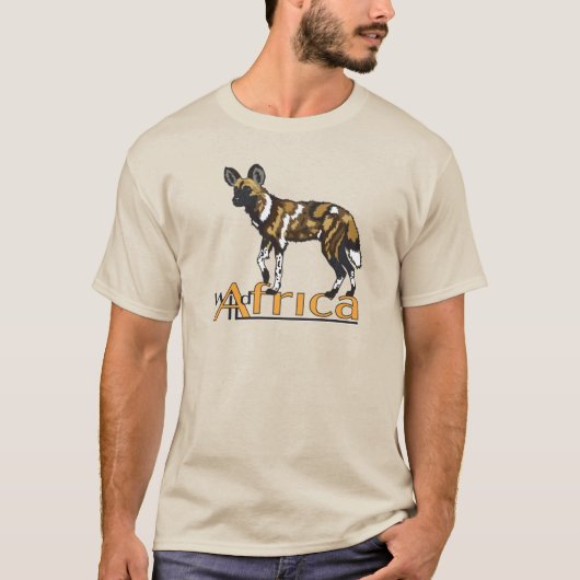 アフリカの野生犬 Tシャツ (正面)