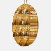 アフリカの野生生物デザインによる感動のメッセージ セラミックオーナメント (左)